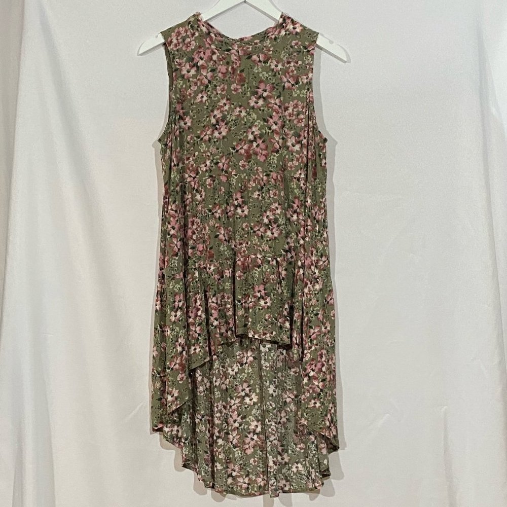 NWT Hi-Lo Floral tank top Maurices olive green size small